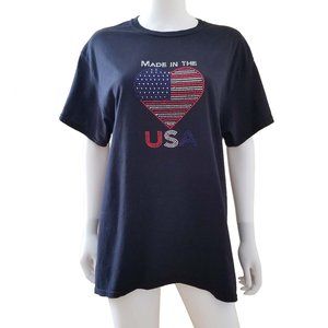 T-Shirt with Rhinestone Design